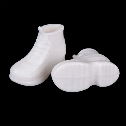 10 Pairs Fashion White Doll Sneakers Shoes Dolls Accessories Gift for  for 30cm Doll Best Birthday Gifts