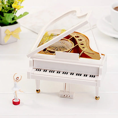 New Romantic Classic Piano Model Music Box Dancing Ballerina Hand Crank Musical Boxes Birthday Wedding Love Gift Home Decoration