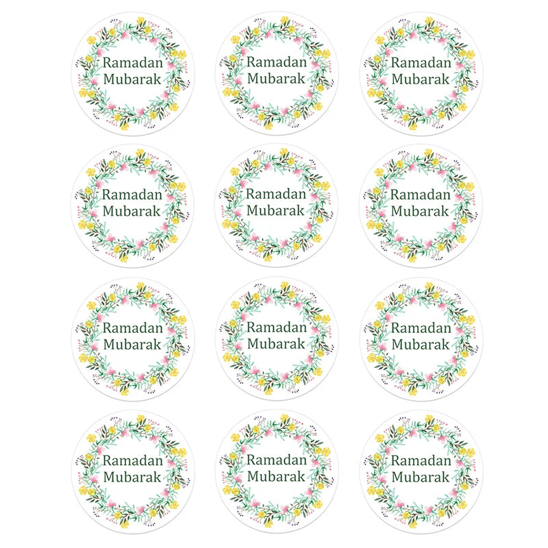 24/48pcs EID Mubarak Decor Stickers Ramadan Mubarak Decoration Islam Muslim Festival Favor Gifts Labels HAJJ Ramadan Kareem