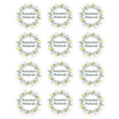 24/48pcs EID Mubarak Decor Stickers Ramadan Mubarak Decoration Islam Muslim Festival Favor Gifts Labels HAJJ Ramadan Kareem