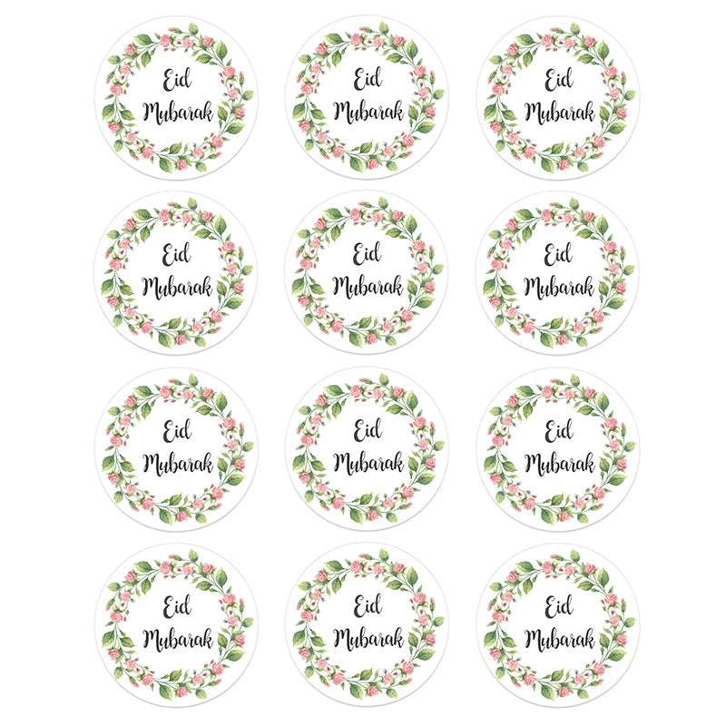 24/48pcs EID Mubarak Decor Stickers Ramadan Mubarak Decoration Islam Muslim Festival Favor Gifts Labels HAJJ Ramadan Kareem