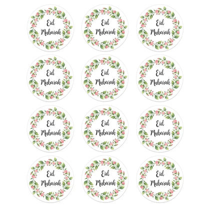24/48pcs EID Mubarak Decor Stickers Ramadan Mubarak Decoration Islam Muslim Festival Favor Gifts Labels HAJJ Ramadan Kareem