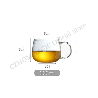 Transparent Borosilicate Glass Teapot Water Jug Heat-Resistant Large Capacity Kung Fu Kettle Home Flower Tea Pot Bottle Decanter