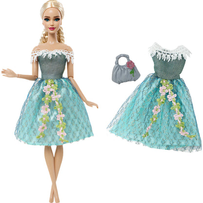 1x Doll Clothes Fashion Dress Daily Wear Skirt Party Gown Blouse Pants Clothes for Barbie Doll Accessories Lovely Girl Baby Toys