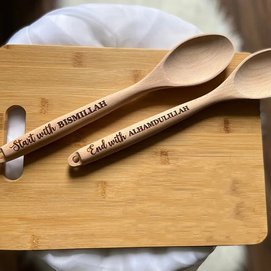 Bismillah Alhamdulillah Islamic Spoon Ramadan Mubarak Eid Al-Fitr Al Adha Muslim Kareem Iftar Mom Wife Gift Kitchen Decoration