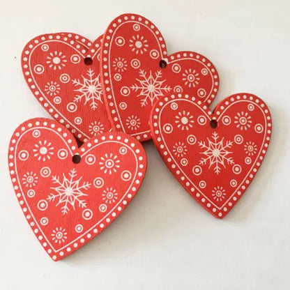 12pcs/Set Wooden Christmas Tree Toys Christmas Ornaments Christmas Decoration Party Home Wedding New Year 2022 Noel Navidad