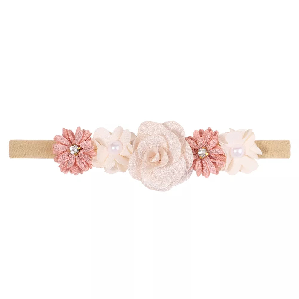 1Pcs Baby Girl Headband Cute Flower Elastic Hair Band Newborn Head Toddler Headband Headwear Kids Accessories Christmas Gifts