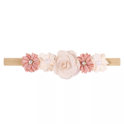 1Pcs Baby Girl Headband Cute Flower Elastic Hair Band Newborn Head Toddler Headband Headwear Kids Accessories Christmas Gifts
