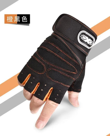 Weightlifting Gym Men Gloves Fitness Anti-Slip Dumbbell Anti-Shock Half Finger Body Building Training Sports Cycling Women Glove