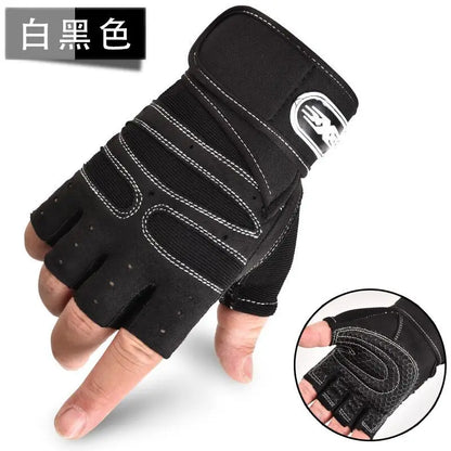 Weightlifting Gym Men Gloves Fitness Anti-Slip Dumbbell Anti-Shock Half Finger Body Building Training Sports Cycling Women Glove