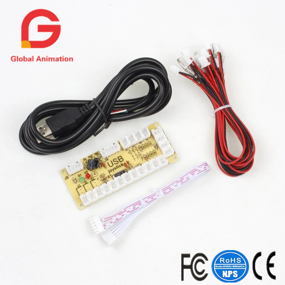 Arcade Game DIY Parts Kit for PC and Raspberry Pi 1/2/3 With Retro Pie 5Pin Joystick 30MM and 24MM Copy Sanwa Buttons Mame Part