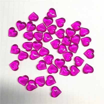100PCS 10*4mm Heart Shape Acrylic Transparent Pawn Stone Chessman Game Pieces for Token Board Games Accessories