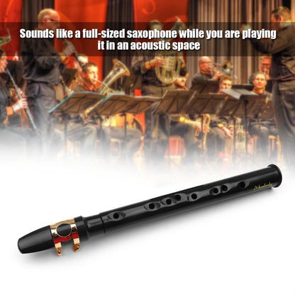 Black Mini Pocket Saxophone Portable Little Sax With Black Carrying Bag Woodwind Instrument Musical Instruments Accessories