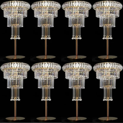 2/5/10pcs Luminous Acrylic Vase Wedding Decoration Table Centerpiece Candlestick Birthday Party Vase Holder Home Decor