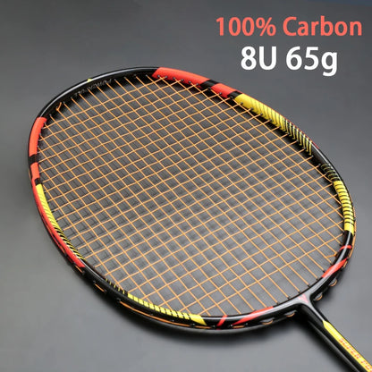 Ultralight 8U 65g Carbon Professional Badminton Racket Strings Strung Bag Multicolor Z Speed Force Raket Rqueta Padel 22-30lbs