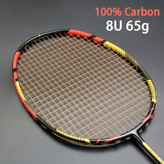 Ultralight 8U 65g Carbon Professional Badminton Racket Strings Strung Bag Multicolor Z Speed Force Raket Rqueta Padel 22-30lbs