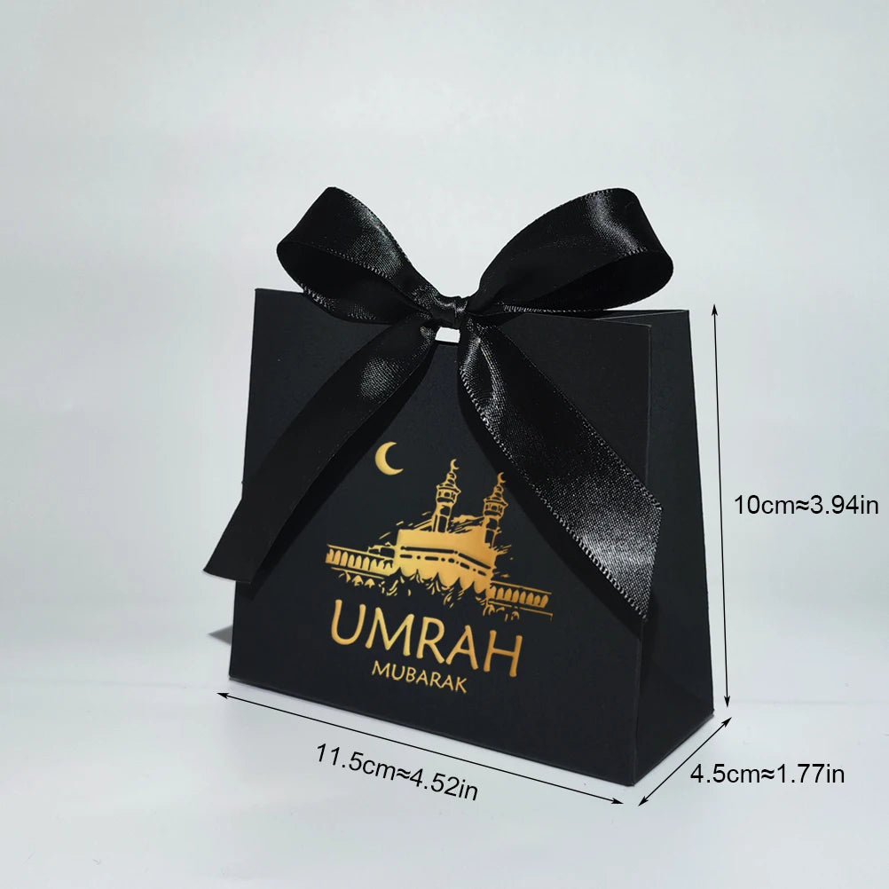 Elegant Umrah Mubarak Candy Chocolates Gift Boxes for Muslim Celebrations – Perfect for Islamic Ramadan, Kareem Iftar Parties