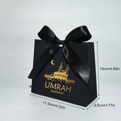 Elegant Umrah Mubarak Candy Chocolates Gift Boxes for Muslim Celebrations – Perfect for Islamic Ramadan, Kareem Iftar Parties