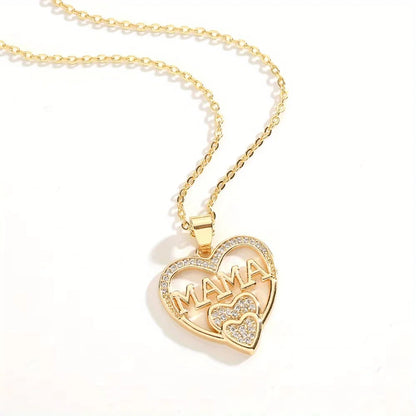 Women Letter Mama Necklace, Trendy Party Jewelry, Christmas Halloween Gift, Valentine's Day Gift for Women Mom Family Friends