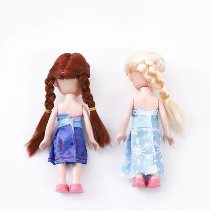 16cm Princess Elsa Doll Anna Snow Queen Children Girls Toys Birthday Christmas Gifts for Kids Sharon Dolls