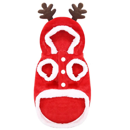Christmas Dog Clothes Winter Warm Pet Cat Dog Jacket Coat Puppy Clothing Hoodies for Small Dogs Puppy Pug Pet Christmas Supplies