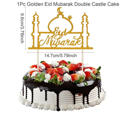 Eid Mubarak Banner Bunting Balloons Plates Tablecloth Kareem Ramadan Decoration for Home 2024  Muslim Islamic Party Supplies