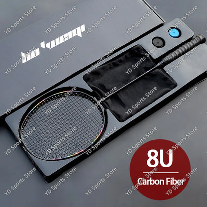 Super Light 8U Full Carbon Fiber Badminton Rackets With Bags String Professional Racket Strung Padel Sports