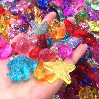 100Gram Bulk Pirate Treasure Gemstones Jewelry Crystals Birthday Party Favors for Kids Goodie Bags Vending Machine Toys