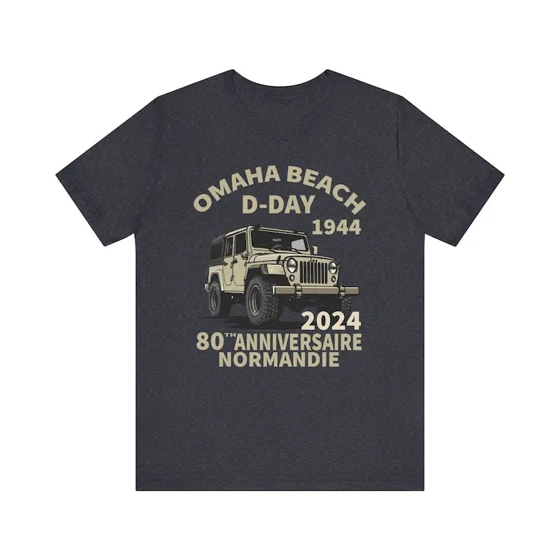 D-Day Shirt Omaha Beach Normandy Landings 80th Anniversary 1944-2024 Veteran Retro T-Shirt Gift Remembrance Day WW2 Tee Cotton