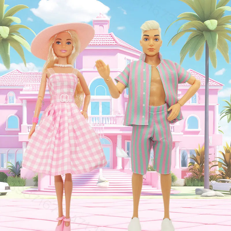 New 30cm Height Female/ Male Doll Couple Doll With Clothes Suit Dress Up Toys for Children