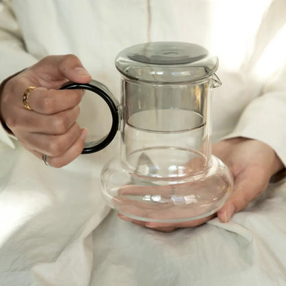 Glass Pitcher Cute Teapots Glass Set Tea Set Kettle Glass Mug Cups Teaware Heat Resistant Glasses Tea Pot Set Tea Infuser