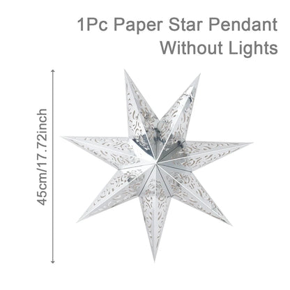 Eid Mubarak Hollow Out Star Hanging Pendant Christmas Ramadan Decor for Home Islam Muslim Party Mubarak Eid Al Adha Kareem