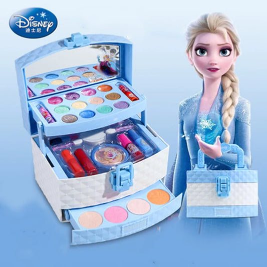 New Disney New Girls Frozen  Princess Elsa Cosmetics Make Up Box Set  Snow White Beauty Toys Kids Christmas Present Gift