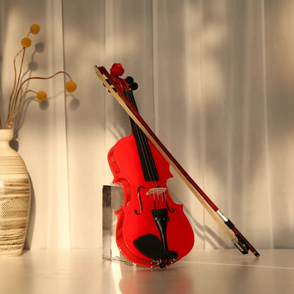 1/8 Splint Bright Acoustic Violin Fiddle With Rosin Box Case Bow Muffler Kits Beginner Matte Violin Musical Instruments