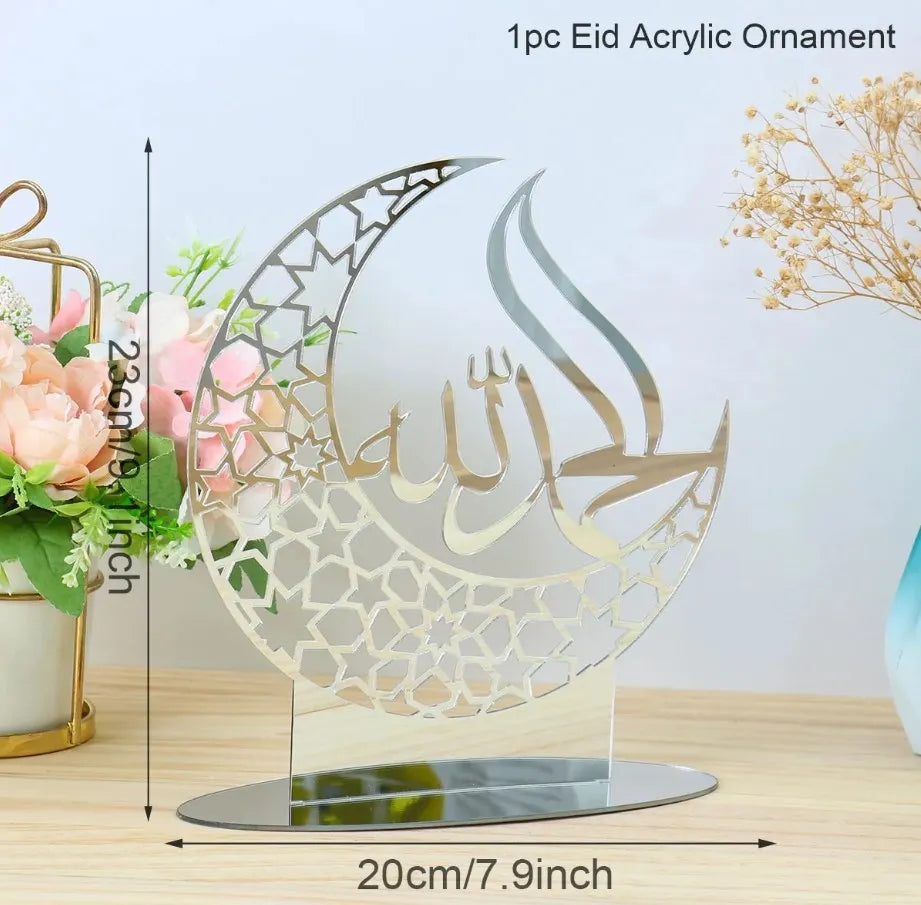 Eid Mubarak Ornaments Ramadan Decortion for Home 2024 Islam Muslim Party Supplies Ramadan Kareem Aid Eid Al-Fitr Decor Kid Gifts