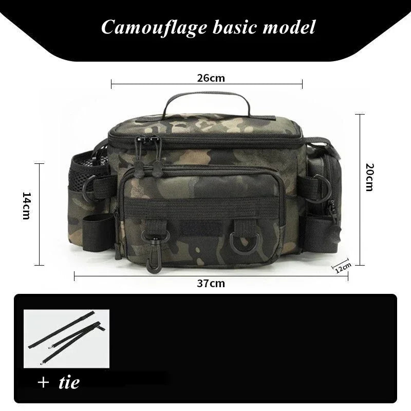 Fishing Tackle Bag Single Shoulder Crossbody Tactical Bags Men Waist Pack Fish Lures Gear Utility Storage Fishing Box Chest Bag