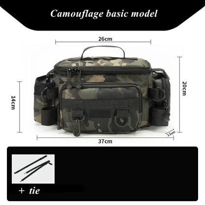 Fishing Tackle Bag Single Shoulder Crossbody Tactical Bags Men Waist Pack Fish Lures Gear Utility Storage Fishing Box Chest Bag