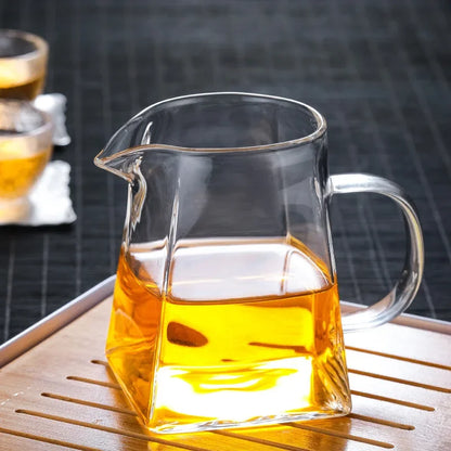 Heat-Resistant Glass Square Teapot With Stainless Steel Filter Baskets, Clear Kettle, Brewing Tea Pot, Heatable Pitcher, Jug