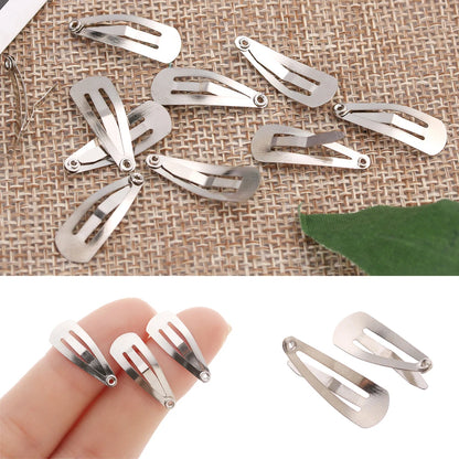 10Pcs Mini Metal Hair Clip for DIY Doll Decoration Silver/Black Hairpin Headwear Princess Dolls Head Clip Toys Doll Accessories