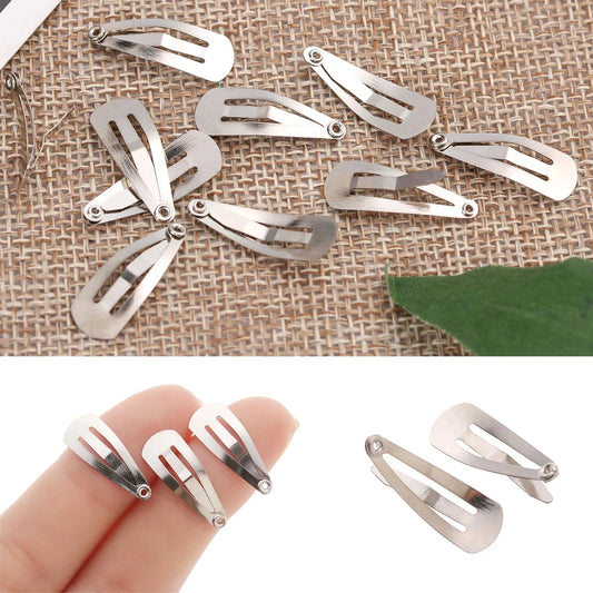 10Pcs Mini Metal Hair Clip for DIY Doll Decoration Silver/Black Hairpin Headwear Princess Dolls Head Clip Toys Doll Accessories