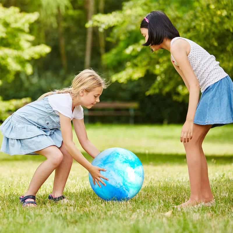 Marbleized Bouncy Balls 12Inch Inflatable Sensory Toys for Kids Play Party Games Park Backyard Beach Indoor Outdoor Playground