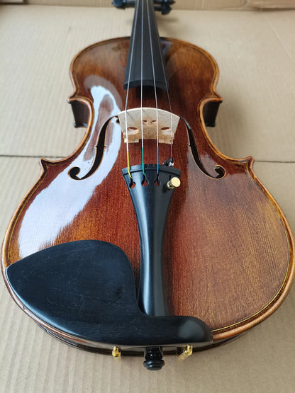 All Handmade Dark Brown Cashew Violin 4/4 Adult Student Stradivarius 1715 Professional Violino Musical Instruments With Case Bow