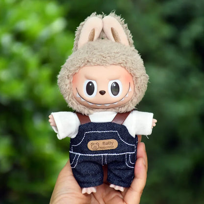 17cm Mini Plush Doll'S Clothes Outfit Accessories for Korea Kpop Exo Labubu Idol V1 V2 Black Dress Suit Clothing Gift