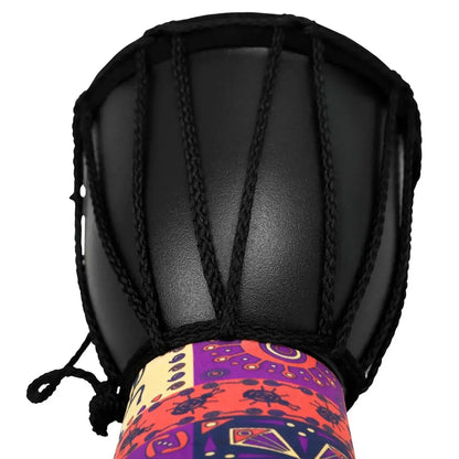 4 in African Drum Djembe Drum Professional Hand Drum Handmade Traditional Art Patterns African Musical Instrument for Children