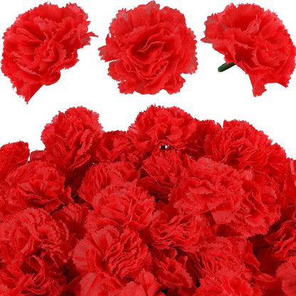 Yannew 50pcs Artificial Marigold Flower Head Yellow Bulk Day of the Dead Decoration for DIY Wreath Halloween Diwali Indian Decor