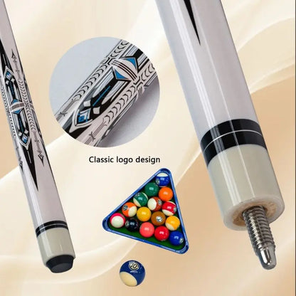 Professional White Watermark Design Wooden Billiard Cue - Straight Pool Cue Stick