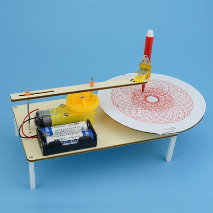 1pcs DIY Puzzle Solar Painting Toy Kids Handmade Graffiti Toy Simple Science Gizmo Physics Experiment Resources Electric Plotter