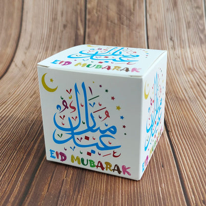 5Pcs Eid Mubarak Gift Box Ramadan Candy Cookie Boxes for Kids Ramadan Packaging Eid Gift Packing Box Ramadan Decoration 2024