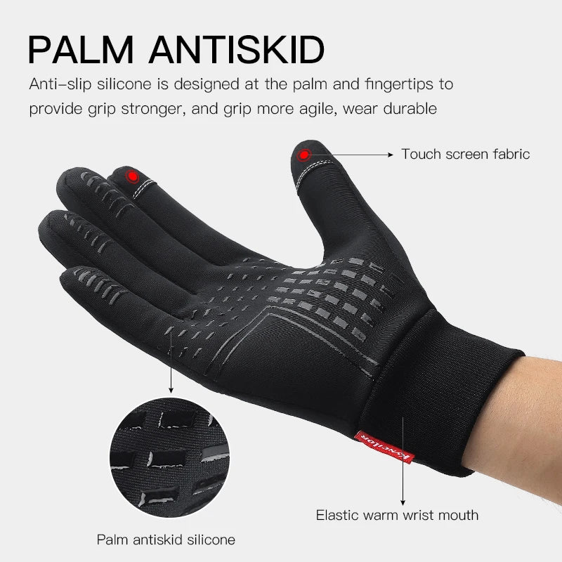 Hot Sale Winter Outdoor Sports Running Glove Warm Touch Screen Gym Fitness Full Finger Gloves for Men Women Knitted Magic Gloves