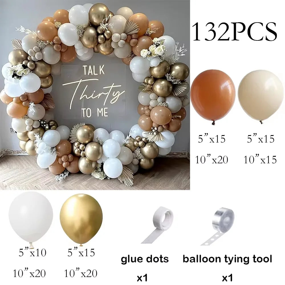 115pcs Baby Blue Balloons Garland Birthday Party Decor Balloon Arch Kit Skin Khaki Globos Baby Shower Gender Reveal Decoration